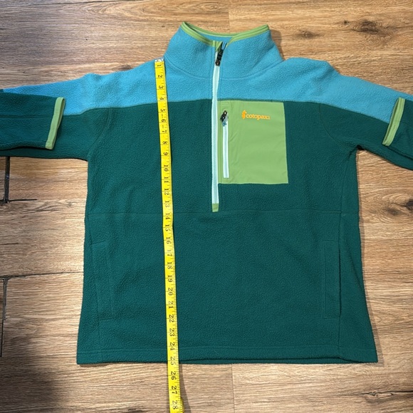 Cotopaxi Men’s Blue & Green 1/4 Zip Fleece Pullover Size L - Picture 3 of 4